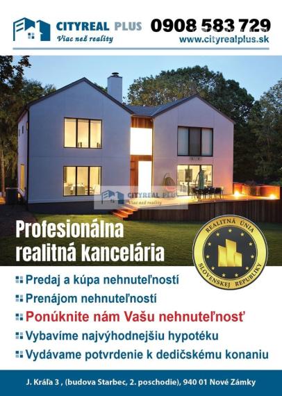 Na predaj 4-izbová novostavba  bungalova Nitra